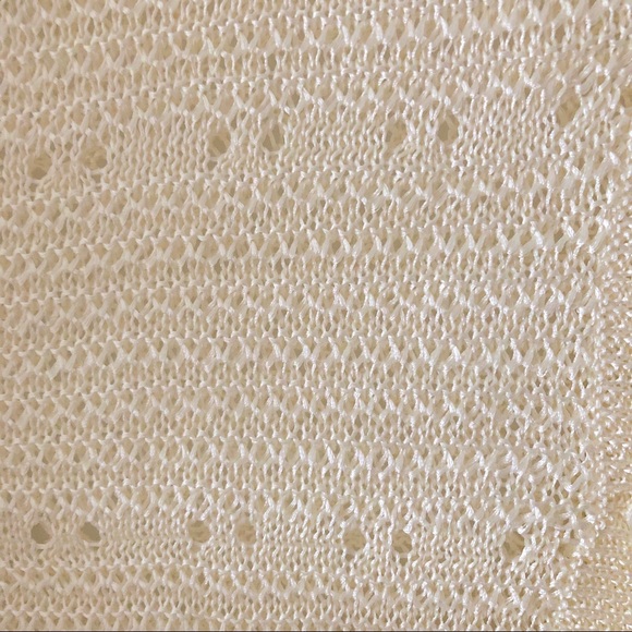 UO Havana Crochet Button-Down Ivory Sweater Sz L - Picture 3 of 7
